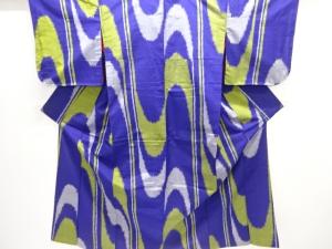 大正ロマン　絣柄織出し着物